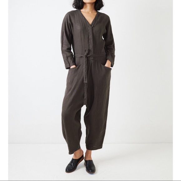 black crane painter jumpsuit